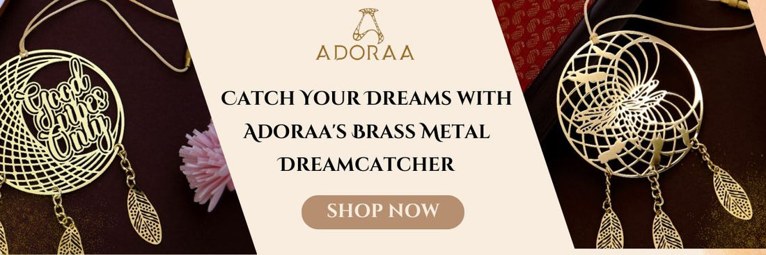 Catch Your Dreams with Adoraa's Brass Metal Dream Catcher