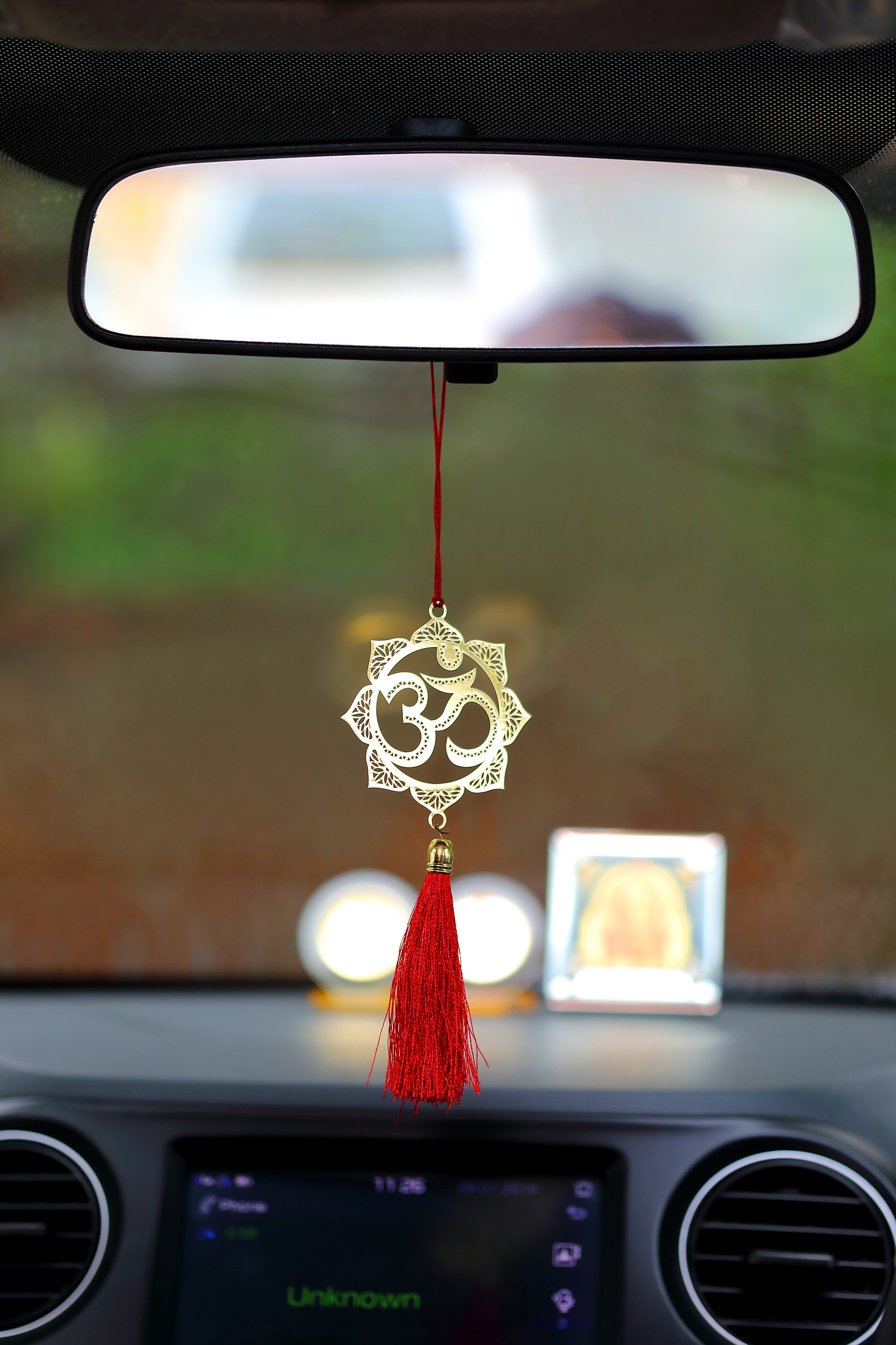 Ganesha Car charm, Om Rearview Accessories, Hindu car charm, Car